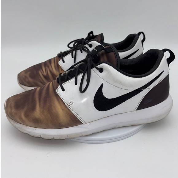 NIKE Roshe Sneaker Shoe Pedro Lourenco Collab Women's White Brown Athletic 9.5 - Picture 3 of 13